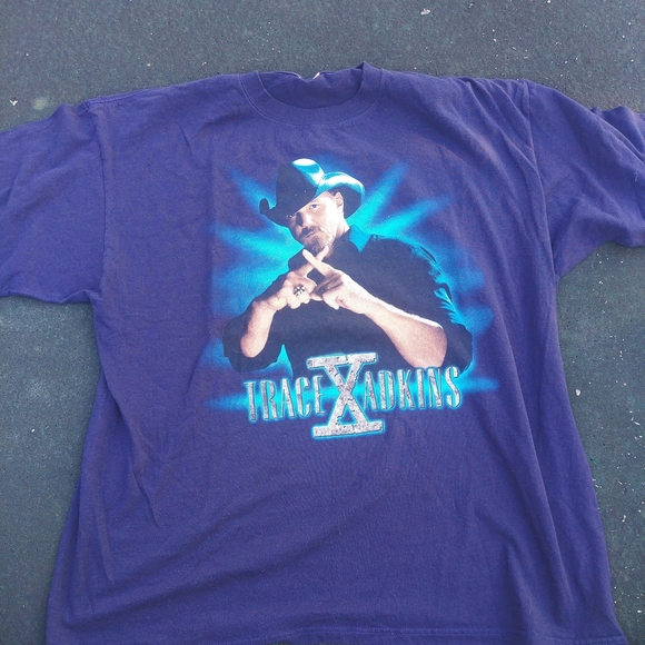 Trace Adkins Blue Graphic Men's Shirt Sz XXL Concert 2009 Tour. (A) - Picture 1 of 5